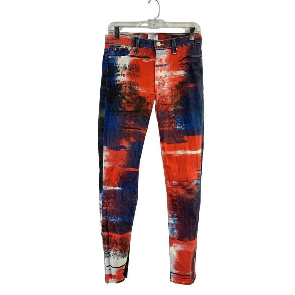 Hudson Women's Red, Blue and White Skinny Jeans